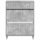vidaXL Cipőszekrény ZWOLLE 78 x 24 x 103 cm Szerelt Fa Betonszürke