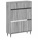 vidaXL Cipőszekrény ZWOLLE 78 x 24 x 103 cm Szerelt Fa Szürke Sonoma