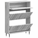 vidaXL Cipőszekrény ZWOLLE 78 x 24 x 103 cm Szerelt Fa Szürke Sonoma
