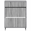 vidaXL Cipőszekrény ZWOLLE 78 x 24 x 103 cm Szerelt Fa Szürke Sonoma