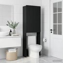 vidaXL WC Szekrény ZWOLLE Fekete 66 x 25,5 x 190 cm Szerelt Fa