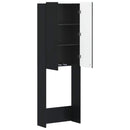 vidaXL WC Szekrény ZWOLLE Fekete 66 x 25,5 x 190 cm Szerelt Fa