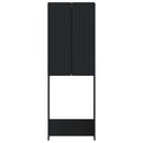 vidaXL WC Szekrény ZWOLLE Fekete 66 x 25,5 x 190 cm Szerelt Fa
