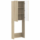 vidaXL WC Szekrény ZWOLLE Sonoma Tölgy 66 x 25,5 x 190 cm Szerelt Fa