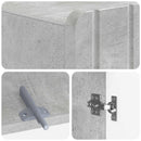 vidaXL WC Szekrény ZWOLLE Betonszürke 66 x 25,5 x 190 cm Szerelt Fa