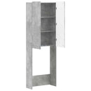 vidaXL WC Szekrény ZWOLLE Betonszürke 66 x 25,5 x 190 cm Szerelt Fa