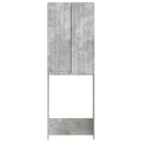 vidaXL WC Szekrény ZWOLLE Betonszürke 66 x 25,5 x 190 cm Szerelt Fa