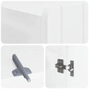 vidaXL WC Szekrény ZWOLLE Magasfényű Fehér 66 x 25,5 x 190 cm