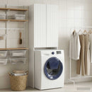 vidaXL WC Szekrény ZWOLLE Magasfényű Fehér 66 x 25,5 x 190 cm