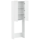 vidaXL WC Szekrény ZWOLLE Magasfényű Fehér 66 x 25,5 x 190 cm