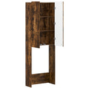 vidaXL WC Szekrény ZWOLLE Füstös Tölgy 66 x 25,5 x 190 cm Szerelt Fa