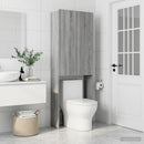 vidaXL WC Szekrény ZWOLLE Szürke Sonoma 66 x 25,5 x 190 cm Szerelt Fa