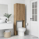 vidaXL WC Szekrény ZWOLLE Kézműves Tölgy 66 x 25,5 x 190 cm Szerelt Fa