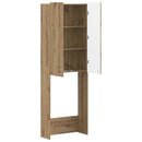 vidaXL WC Szekrény ZWOLLE Kézműves Tölgy 66 x 25,5 x 190 cm Szerelt Fa