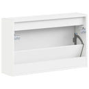 vidaXL Fali Cipőtartó ARNHEM 71 x 17 x 43 cm Szerelt Fa Fehér