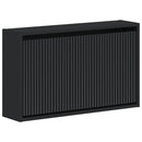 vidaXL Fali Cipőtartó ARNHEM 71 x 17 x 43 cm Szerelt Fa Fekete