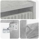 vidaXL Fali Cipőtartó ARNHEM 71 x 17 x 43 cm Szerelt Fa Betonszürke