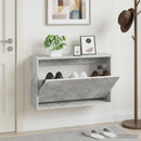 vidaXL Fali Cipőtartó ARNHEM 71 x 17 x 43 cm Szerelt Fa Betonszürke