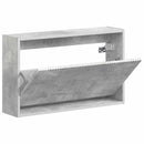 vidaXL Fali Cipőtartó ARNHEM 71 x 17 x 43 cm Szerelt Fa Betonszürke