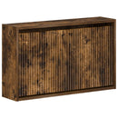vidaXL Fali Cipőtartó ARNHEM 71 x 17 x 43 cm Szerelt Fa Füstös Tölgy