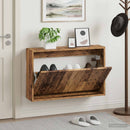 vidaXL Fali Cipőtartó ARNHEM 71 x 17 x 43 cm Szerelt Fa Antik Fa