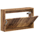 vidaXL Fali Cipőtartó ARNHEM 71 x 17 x 43 cm Szerelt Fa Antik Fa