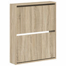 vidaXL Fali Cipőtartó ARNHEM 71 x 17 x 86 cm Szerelt Fa Sonoma Tölgy