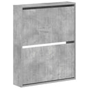 vidaXL Fali Cipőtartó ARNHEM 71 x 17 x 86 cm Szerelt Fa Betonszürke
