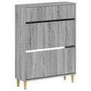 vidaXL Cipőszekrény ARNHEM 78 x 24 x 103 cm Szerelt Fa Szürke Sonoma