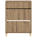 vidaXL Cipőszekrény ARNHEM 78 x 24 x 103 cm Szerelt Fa Kézműves Tölgy