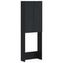 vidaXL WC Szekrény ARNHEM Fekete 66 x 25,5 x 190 cm Szerelt Fa