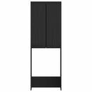 vidaXL WC Szekrény ARNHEM Fekete 66 x 25,5 x 190 cm Szerelt Fa