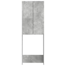 vidaXL WC Szekrény ARNHEM Betonszürke 66 x 25,5 x 190 cm Szerelt Fa