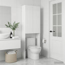 vidaXL WC Szekrény ARNHEM Magasfényű Fehér 66 x 25,5 x 190 cm
