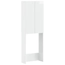 vidaXL WC Szekrény ARNHEM Magasfényű Fehér 66 x 25,5 x 190 cm