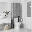 vidaXL WC Szekrény ARNHEM Szürke Sonoma 66 x 25,5 x 190 cm Szerelt Fa