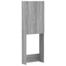vidaXL WC Szekrény ARNHEM Szürke Sonoma 66 x 25,5 x 190 cm Szerelt Fa