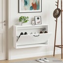 vidaXL Fali Cipőtartó HAARLEM 71 x 17 x 43 cm Szerelt Fa Fehér