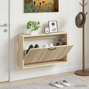 vidaXL Fali Cipőtartó HAARLEM 71 x 17 x 43 cm Szerelt Fa Sonoma Tölgy