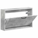 vidaXL Fali Cipőtartó HAARLEM 71 x 17 x 43 cm Szerelt Fa Betonszürke