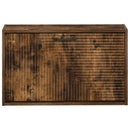 vidaXL Fali Cipőtartó HAARLEM 71 x 17 x 43 cm Szerelt Fa Füstös Tölgy