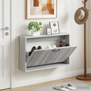 vidaXL Fali Cipőtartó HAARLEM 71 x 17 x 43 cm Szerelt Fa Szürke Sonoma