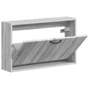 vidaXL Fali Cipőtartó HAARLEM 71 x 17 x 43 cm Szerelt Fa Szürke Sonoma