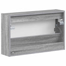 vidaXL Fali Cipőtartó HAARLEM 71 x 17 x 43 cm Szerelt Fa Szürke Sonoma