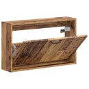 vidaXL Fali Cipőtartó HAARLEM 71 x 17 x 43 cm Szerelt Fa Antik Fa