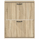 vidaXL Fali Cipőtartó HAARLEM 71 x 17 x 86 cm Szerelt Fa Sonoma Tölgy