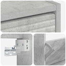 vidaXL Fali Cipőtartó HAARLEM 71 x 17 x 86 cm Szerelt Fa Betonszürke
