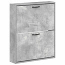 vidaXL Fali Cipőtartó HAARLEM 71 x 17 x 86 cm Szerelt Fa Betonszürke