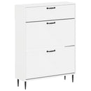 vidaXL Cipőszekrény HAARLEM 78 x 24 x 103 cm Szerelt Fa Fehér