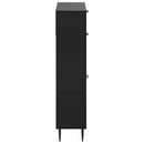 vidaXL Cipőszekrény HAARLEM 78 x 24 x 103 cm Szerelt Fa Fekete